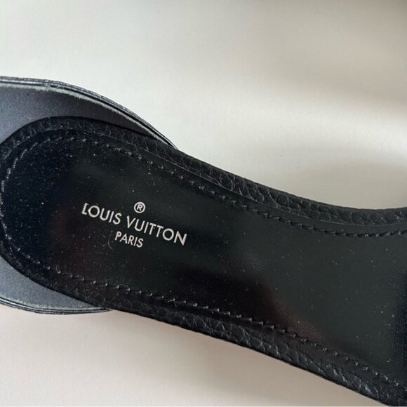 LOUIS VUITTON TROPICAL BLOOM SANDALS SHOES SZ 37 BLACK BNIB LIMITED EDITION - Picture 8 of 9